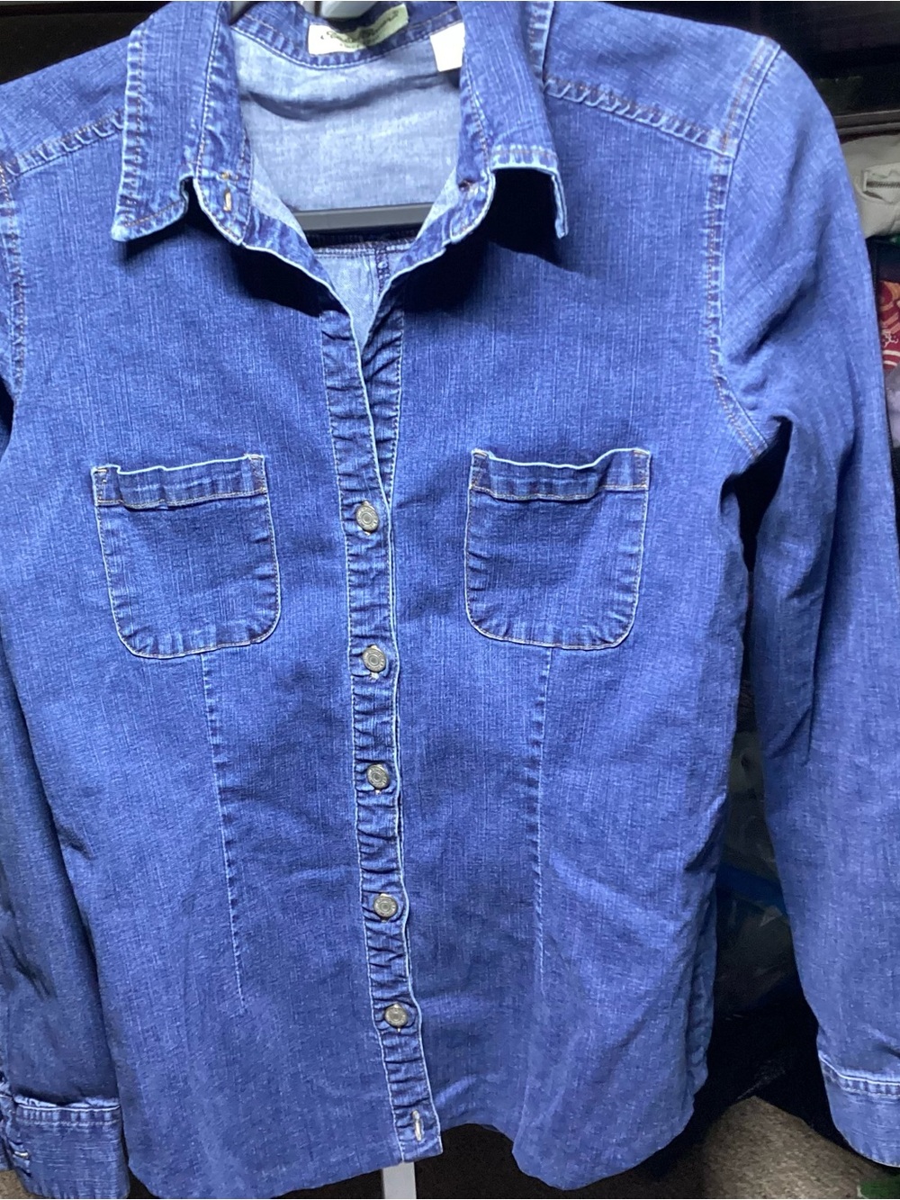 Eddie Bauer Dark Blue Denim Shirt